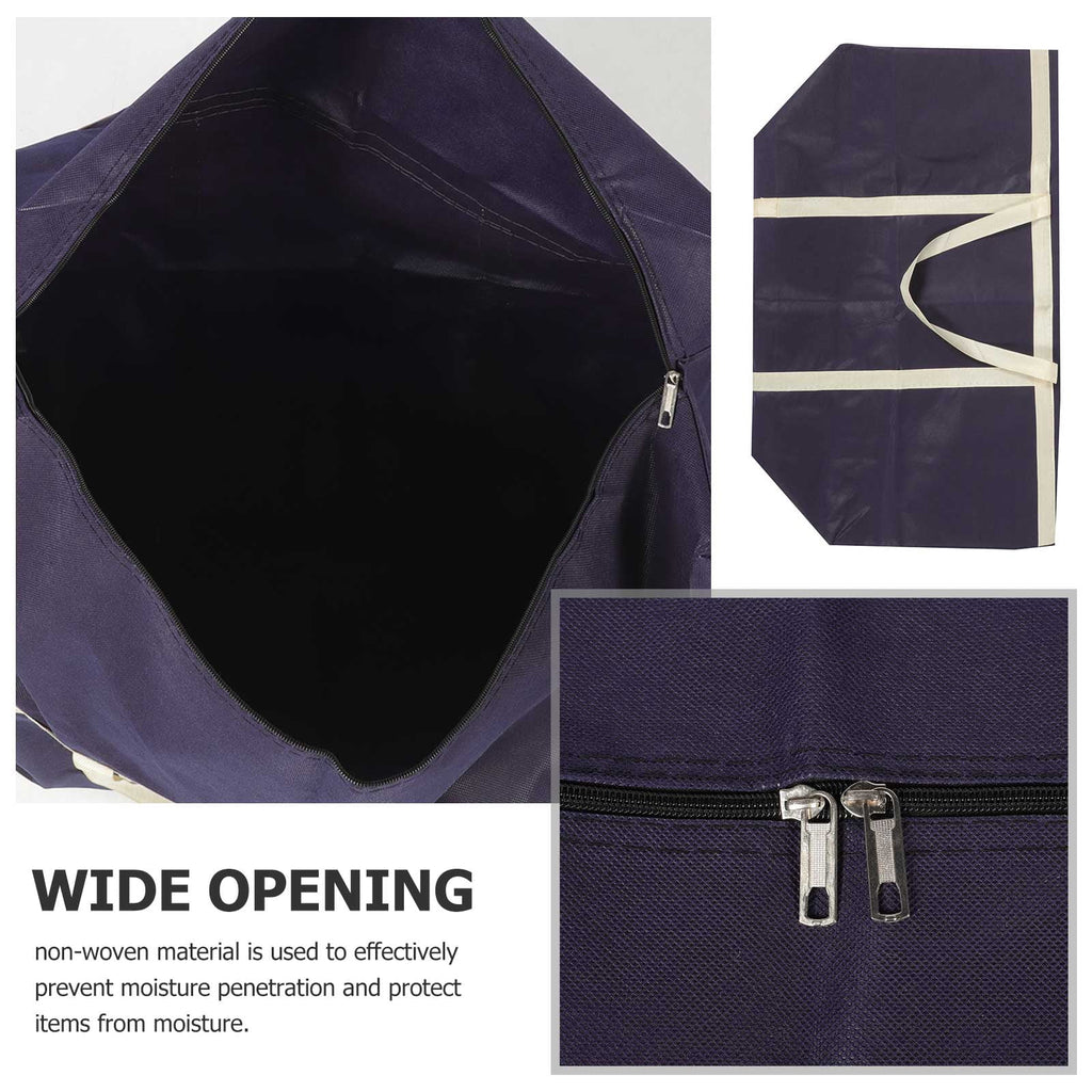 Masteelf 1Pack Travel Packing Organizers Dark Blue Cloth Non-Woven Fabric Large Capacity Zipper Design For Men And Women