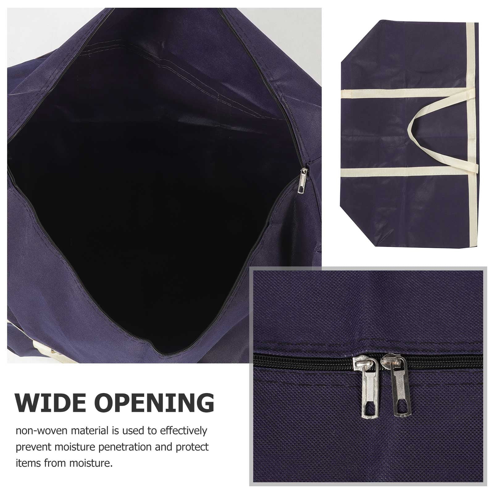 Masteelf 1Pack Travel Packing Organizers Dark Blue Cloth Non-Woven Fabric Large Capacity Zipper Design For Men And Women