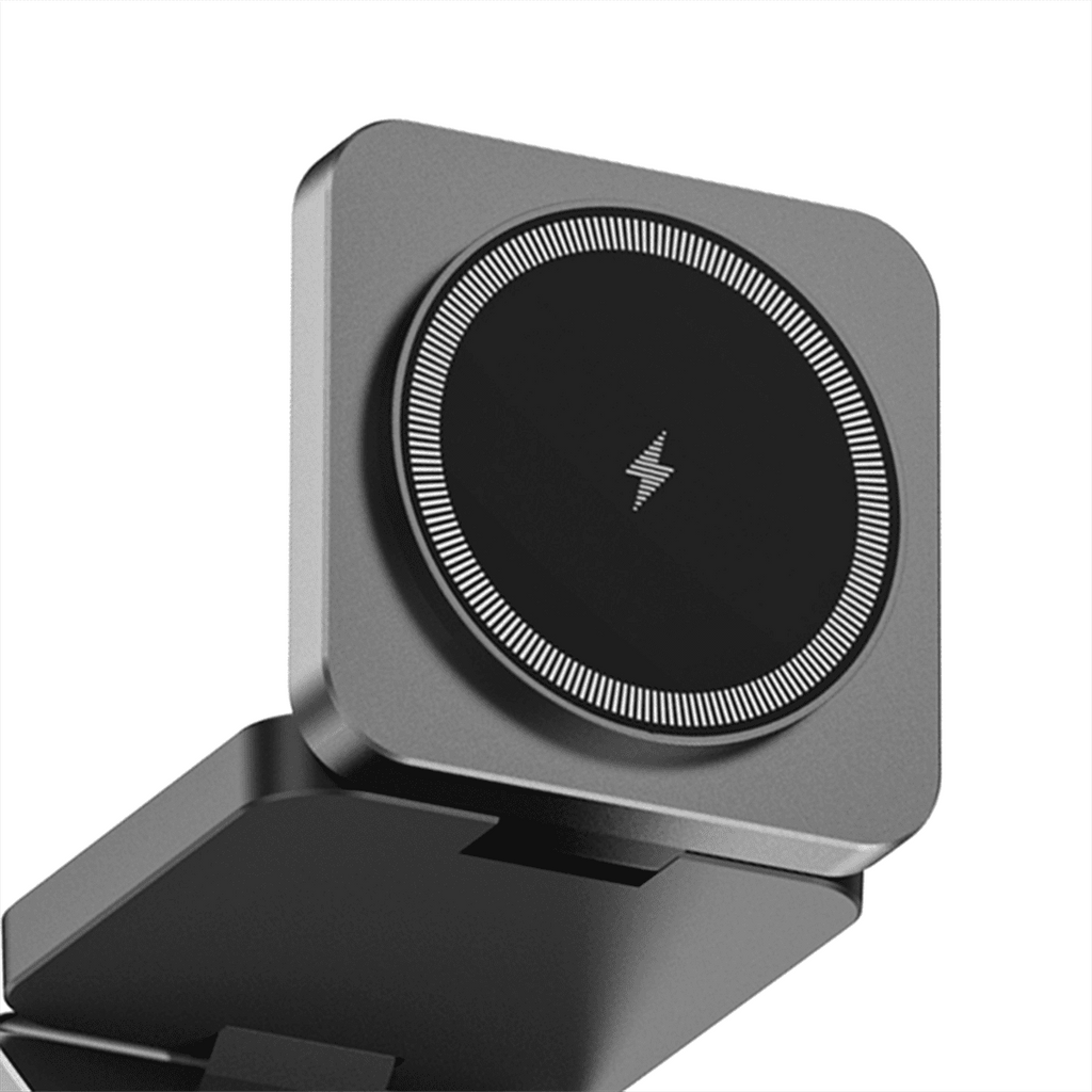 10 in 1 Docking Station Aluminum Alloy Magnetic Suction Wireless Fast Charging Hub External Computer USB Hub,1 x 10 in 1 Docking Station,Black
