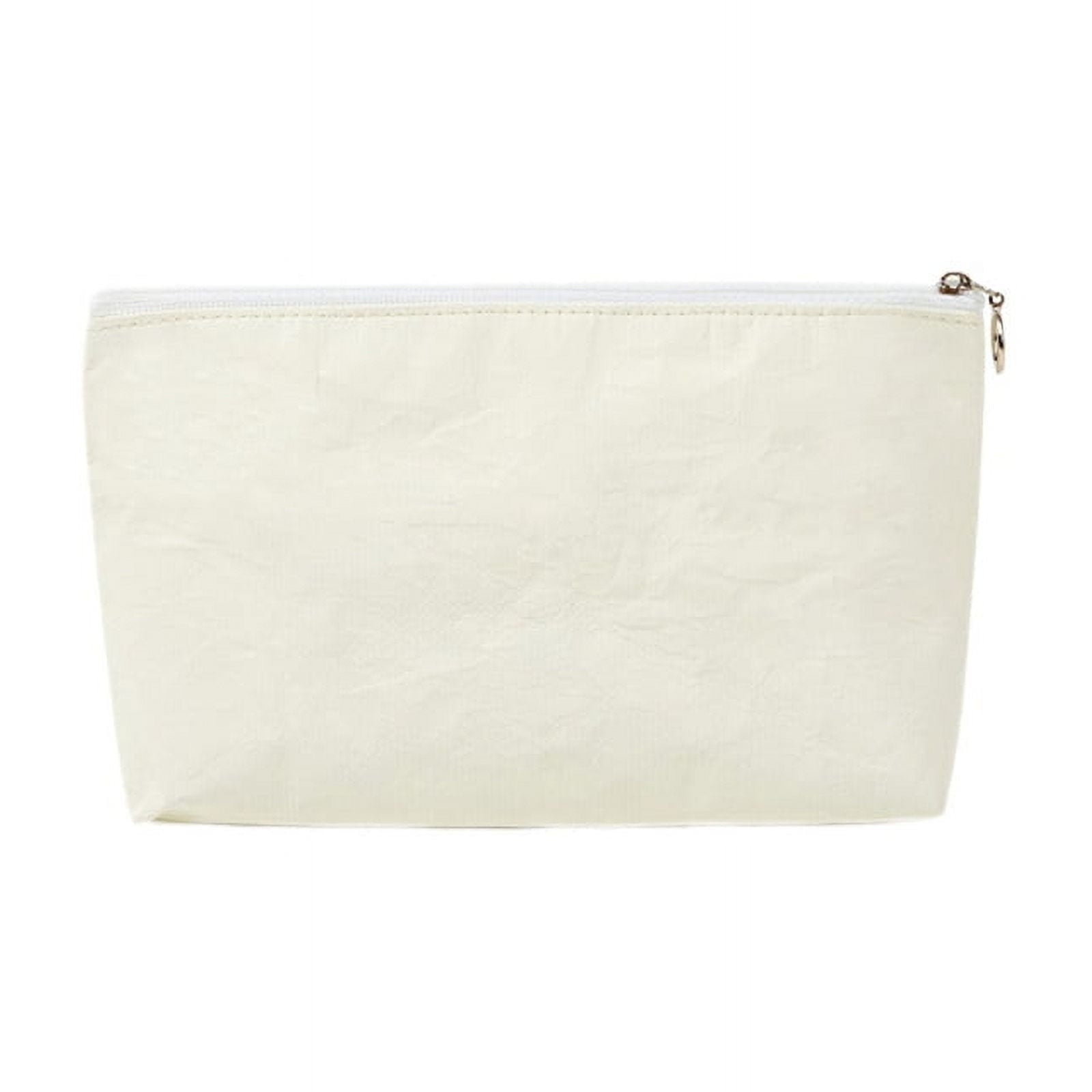 White Paper Storage Bag, Travel Toiletries Organizer Bag, Portable Waterproof Zipper Cosmetic Bag