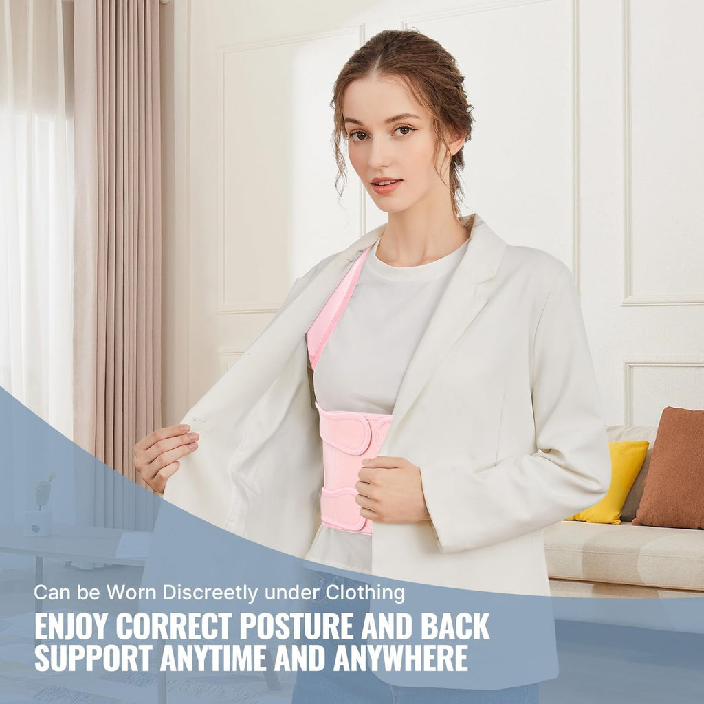 Back Brace Posture Corrector for Women and Men, Shoulder Straightener, Adjustable Full Back Support, Upper and Lower Back Pain Relief - Scoliosis, Hunchback, Hump, Thoracic, Spine Corrector