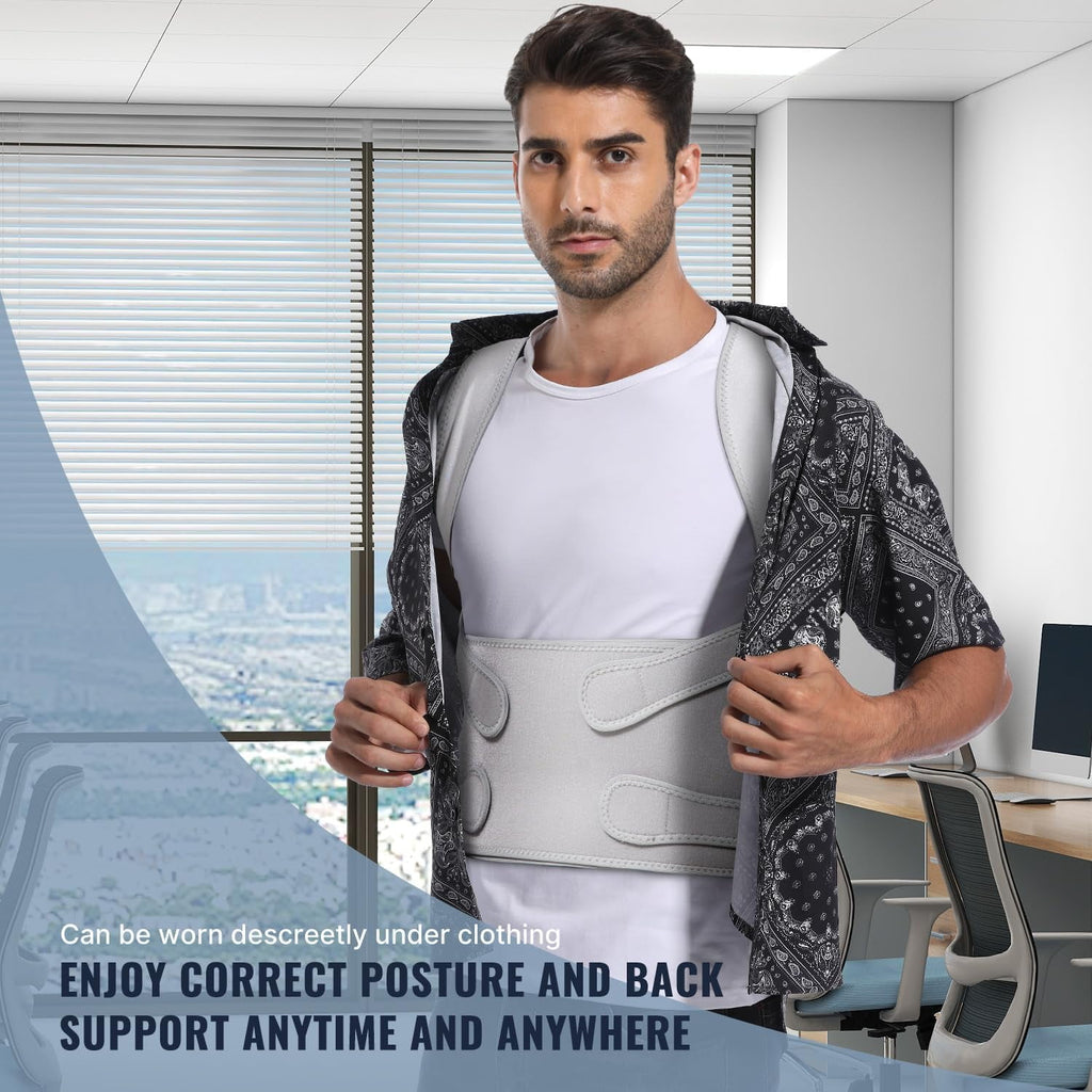 Back Brace Posture Corrector for Women and Men, Shoulder Straightener, Adjustable Full Back Support, Upper and Lower Back Pain Relief - Scoliosis, Hunchback, Hump, Thoracic, Spine Corrector
