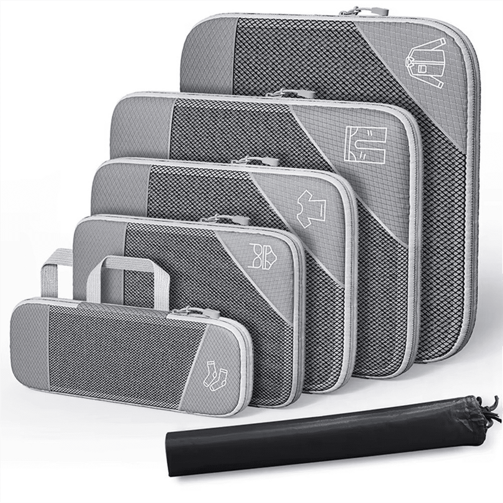 6PCS Compressed Packing Cubes Set, Portable Luggage Organizers, Ideal for Compressed Packing &amp; Suitcase Organization,6 * Travel Packing Cubes,As Shown