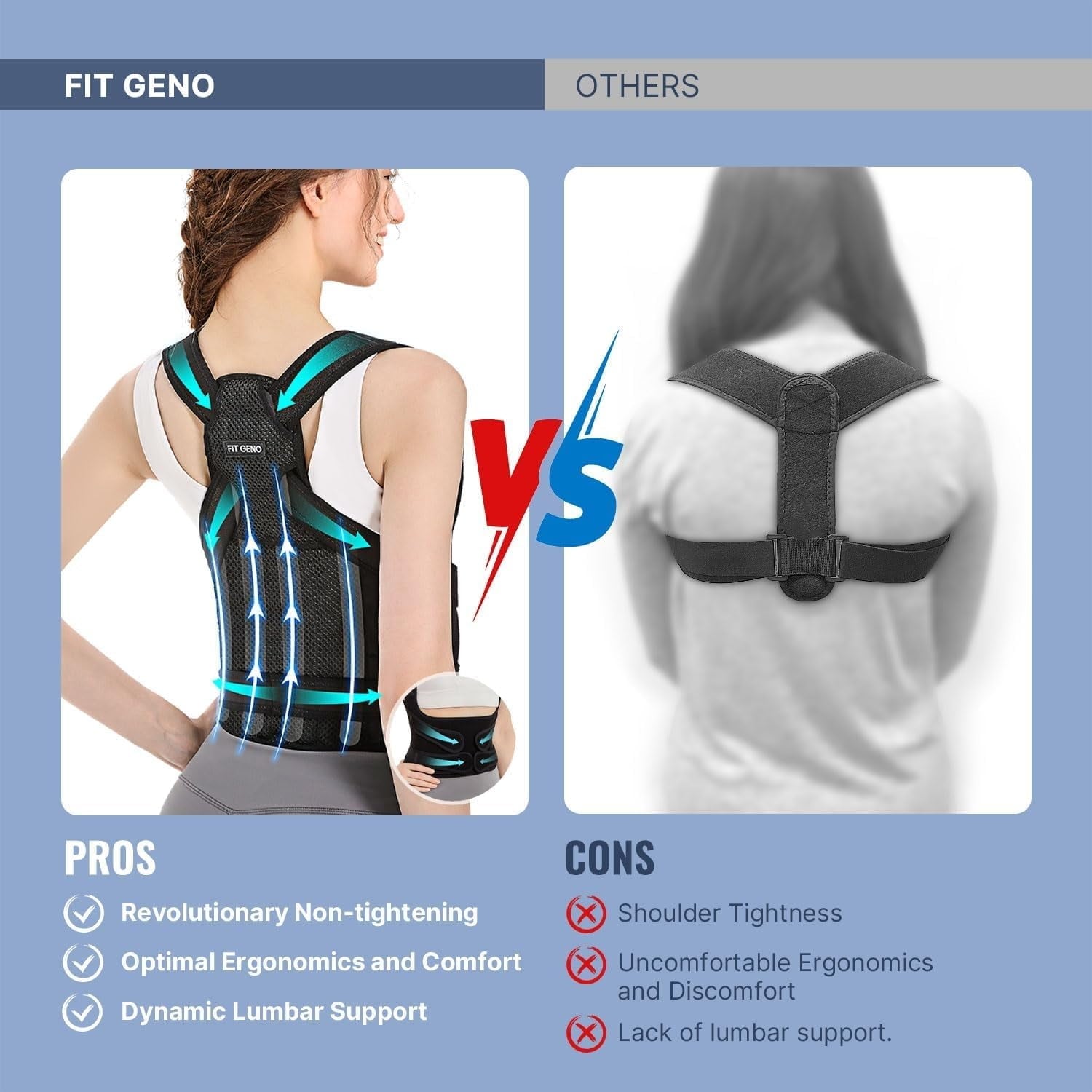 Back Brace Posture Corrector for Women and Men, Shoulder Straightener, Adjustable Full Back Support, Upper and Lower Back Pain Relief - Scoliosis, Hunchback, Hump, Thoracic, Spine Corrector