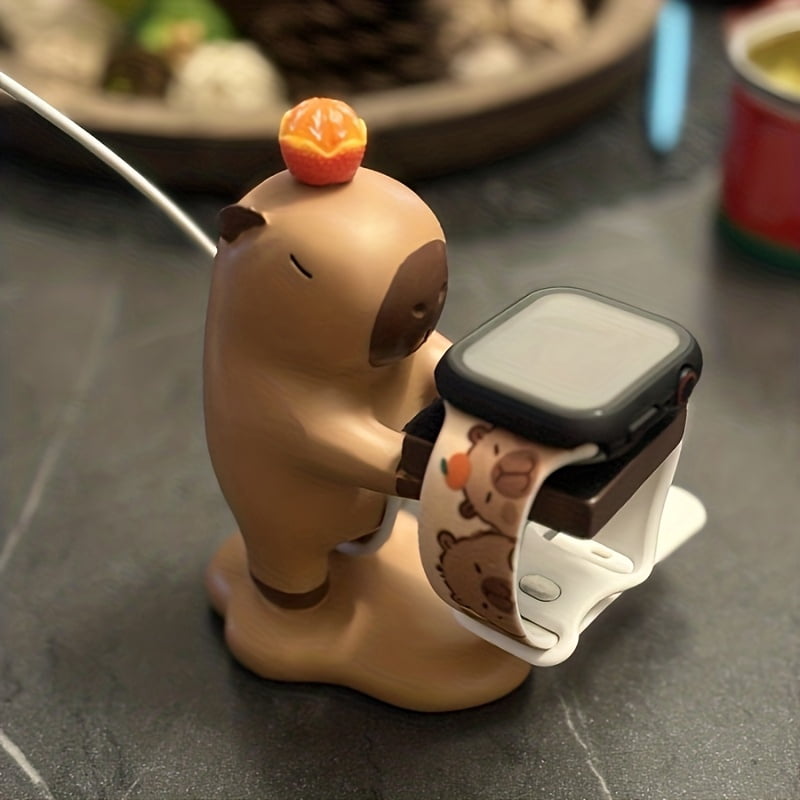 1pc Capybara-Shaped Apple &amp; Huawei Watch Charging Dock &amp; Display Holder Stand, Cute Capybara Smartwatch Accessory with Charging Station, Compatible with Apple Watch &amp; Huawei Watch