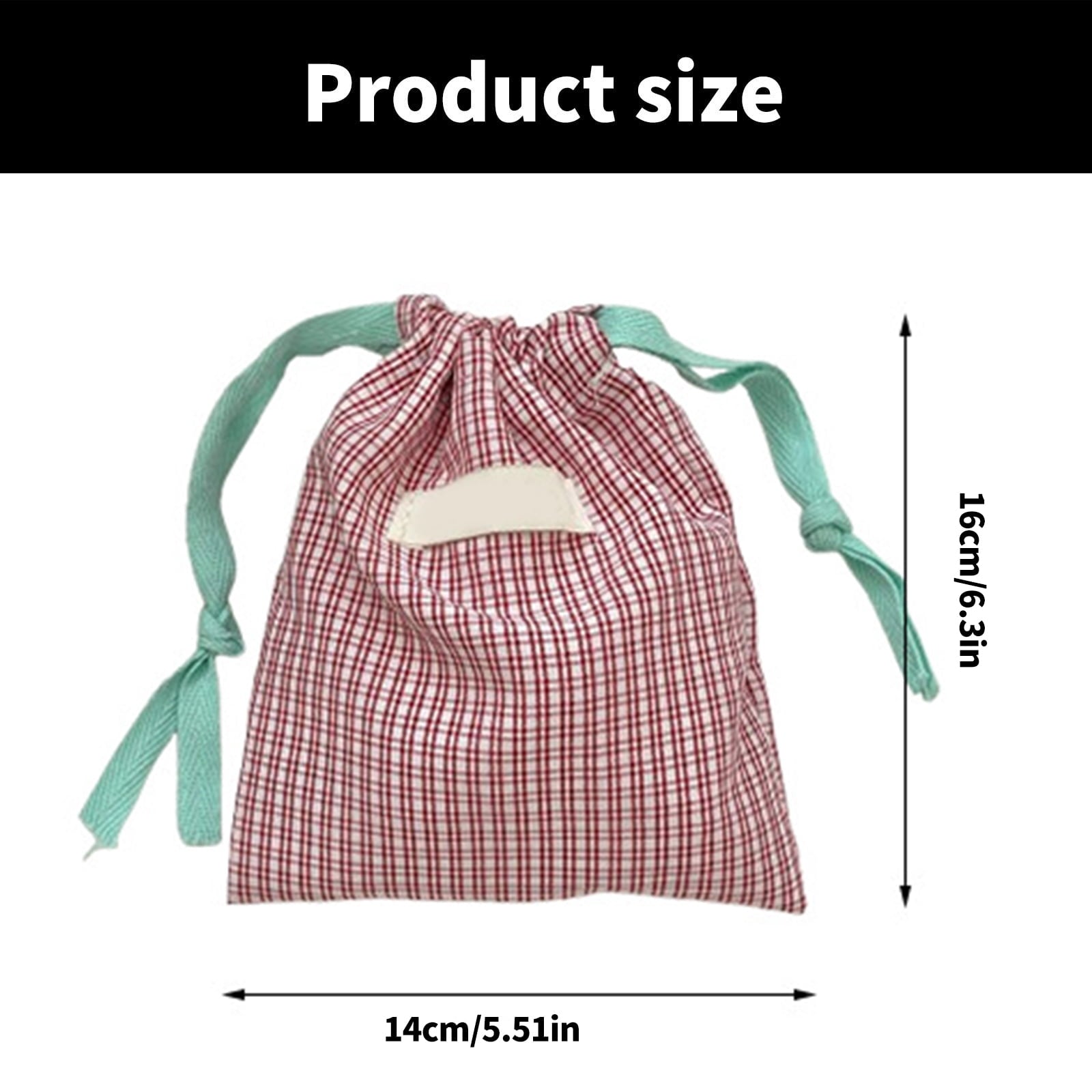 Drawstring Makeup Bag Portable Cosmetic Bag Plaids Toiletry Bag Lipstick Storage Bag Travel Wash Bag Jewelry Organizers