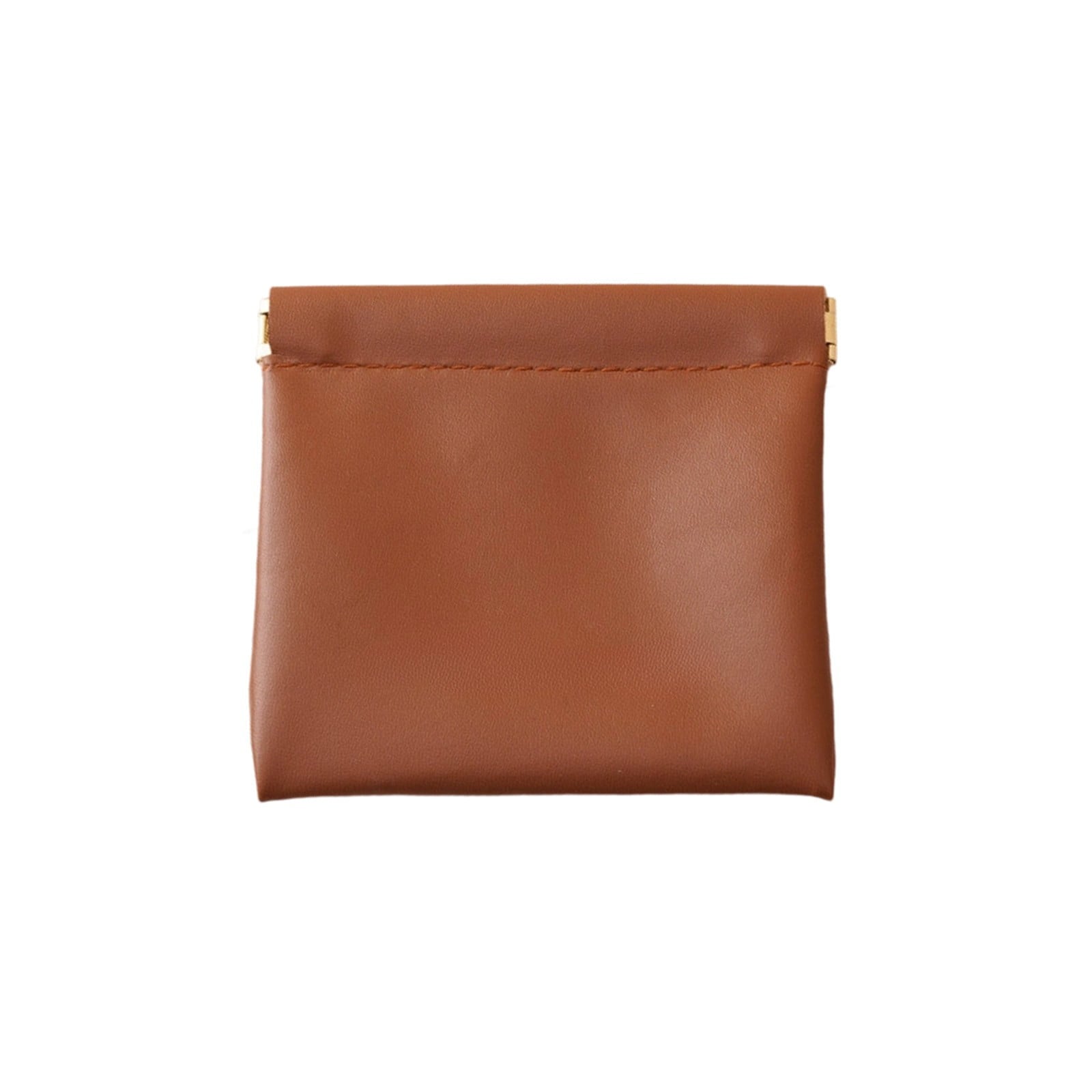 Auto Closing PU Leather Cosmetic Bag, Zipper Free Mini Makeup Pouch, Waterproof Travel Organizer For Jewelry And Headphones, Handy Storage
