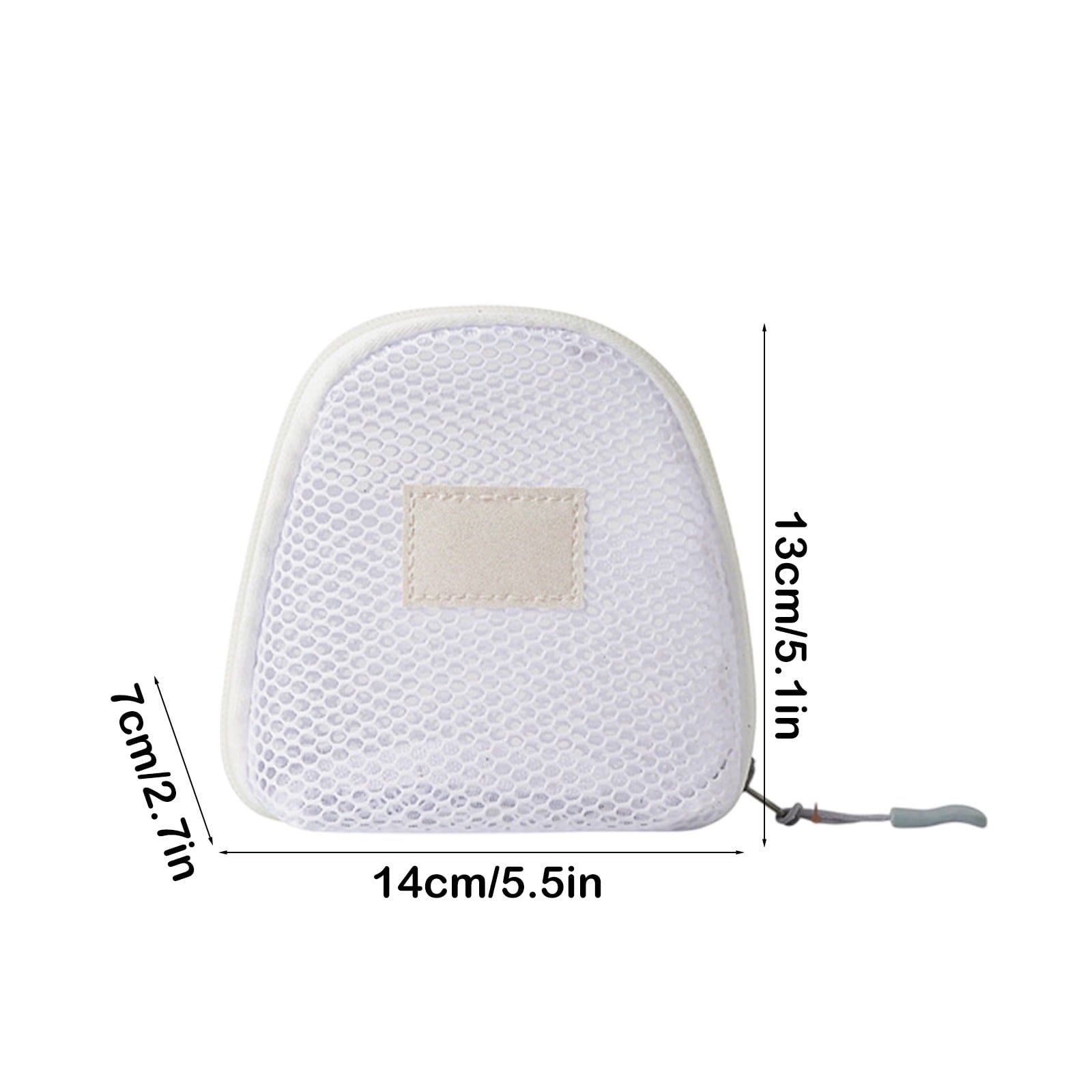 Portable Mesh Cosmetic Bag, 14x13x7cm Transparent Makeup Organizer, Polyester Travel Wash Pouch, Compact Toiletries Storage Case, Small Vacation Pool Accessory Holder