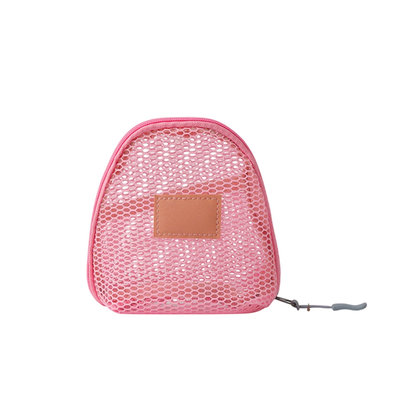 Portable Mesh Cosmetic Bag, 14x13x7cm Transparent Makeup Organizer, Polyester Travel Wash Pouch, Compact Toiletries Storage Case, Small Vacation Pool Accessory Holder