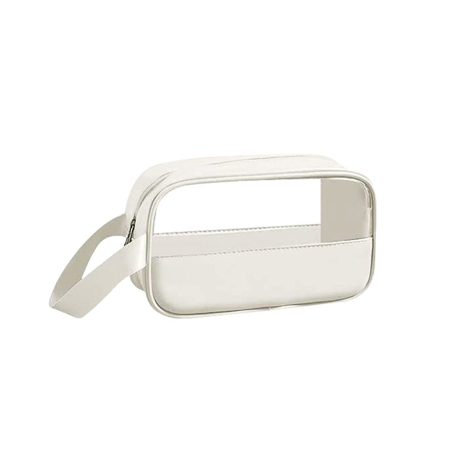 Compact Travel Jewelry Case Leather Bag Makeup Hair Brush Organizer Holder Rose White Pack Travel Wash Bags For Women Girls Small Cosmetic Bags With Zipper Portable Wash Bag Make Up Bag For