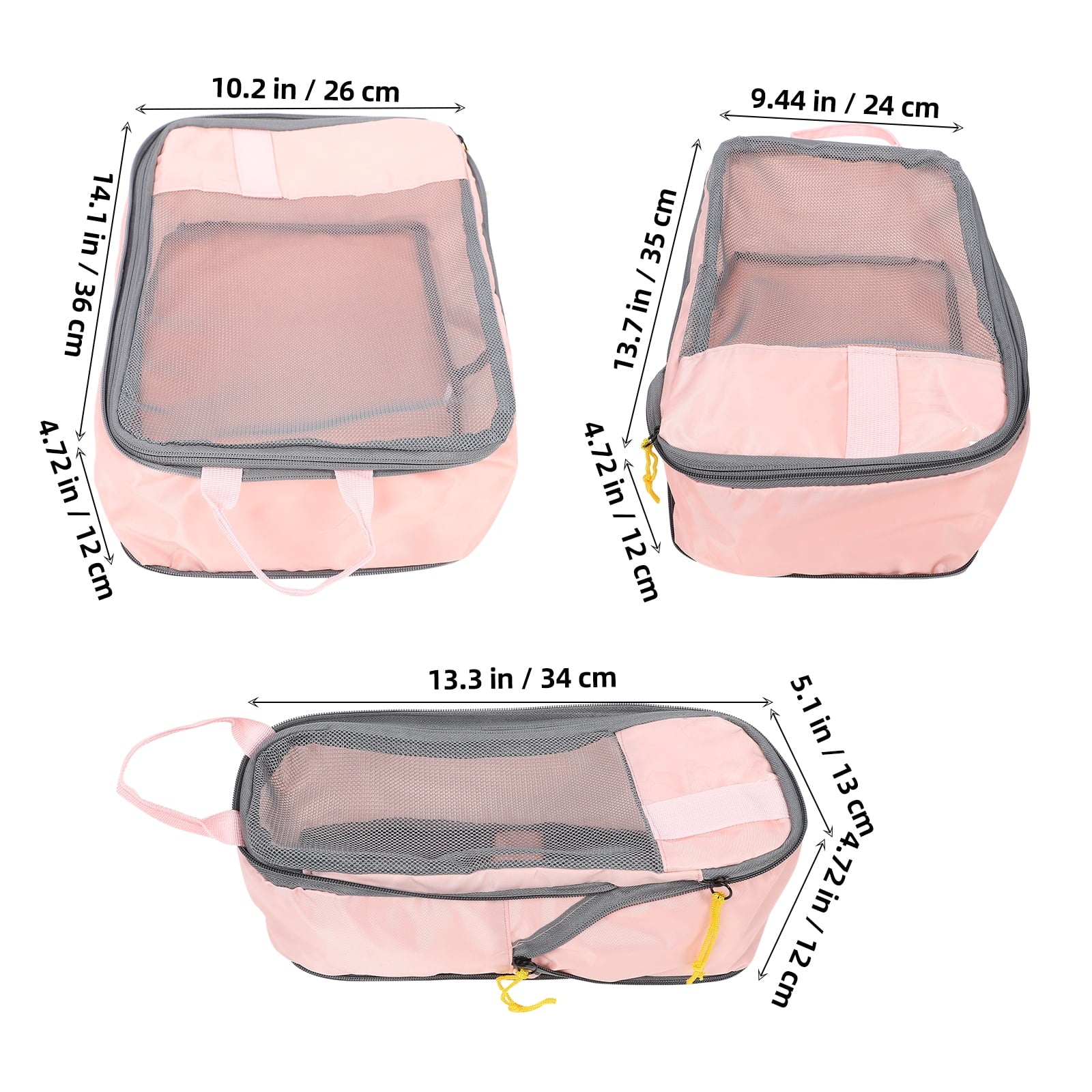 Travel Storage Bag Compression Cubes for Luggage Bags Packing 3 Pcs Three Piece Suit Backpack Oxford Cloth