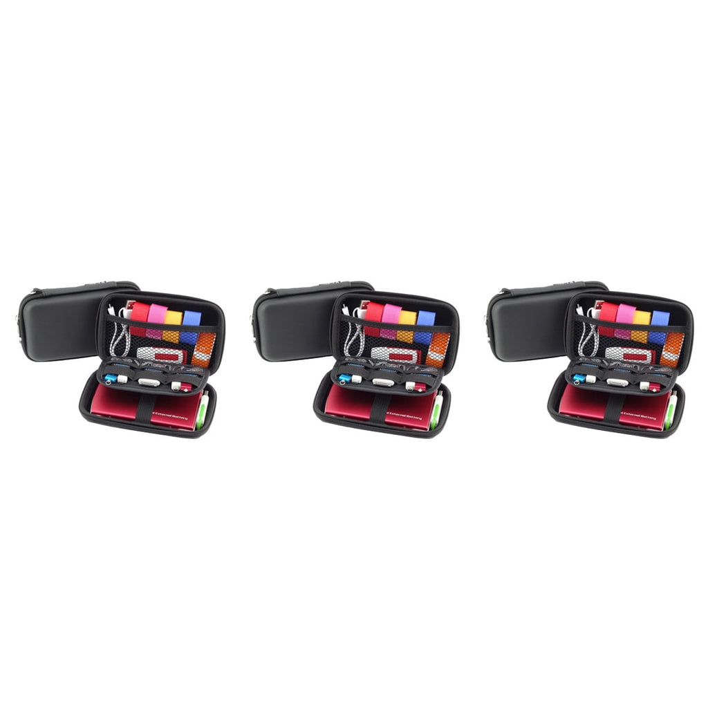 3-Compartment Accessories Storage Bag Organizer for Travel, Electronics, and Daily Use