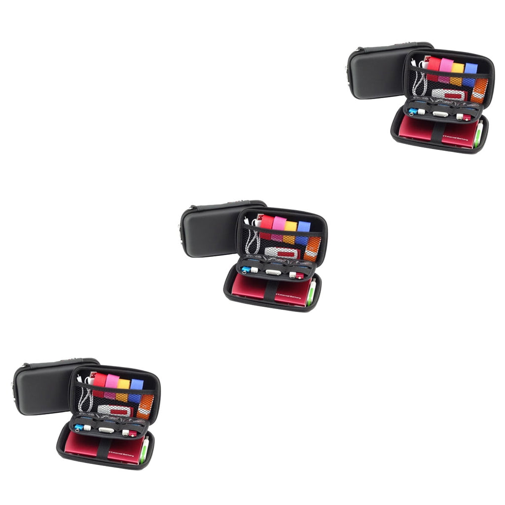 3-Compartment Accessories Storage Bag Organizer for Travel, Electronics, and Daily Use