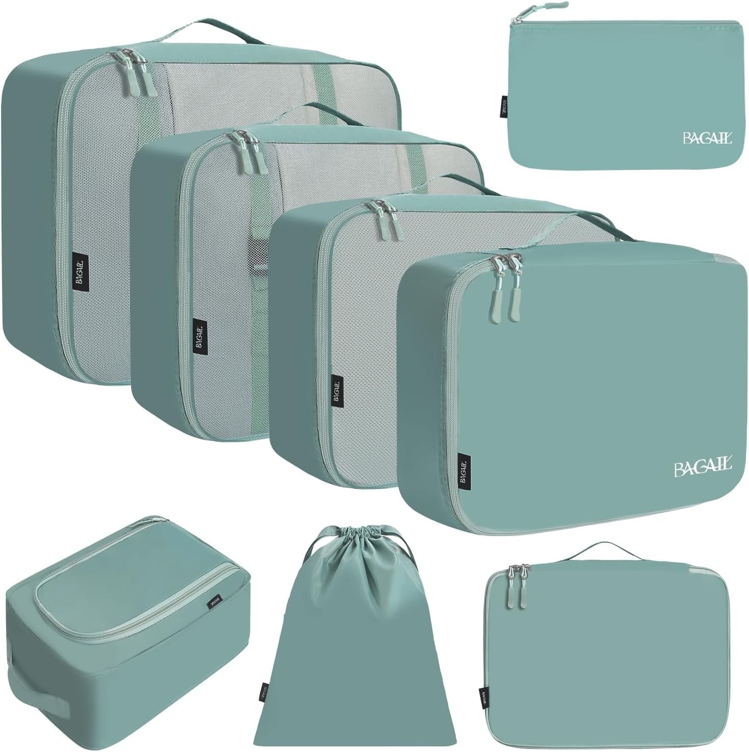 6 Set Packing Cubes Luggage Packing Organizers for Travel Accessories (Beige)