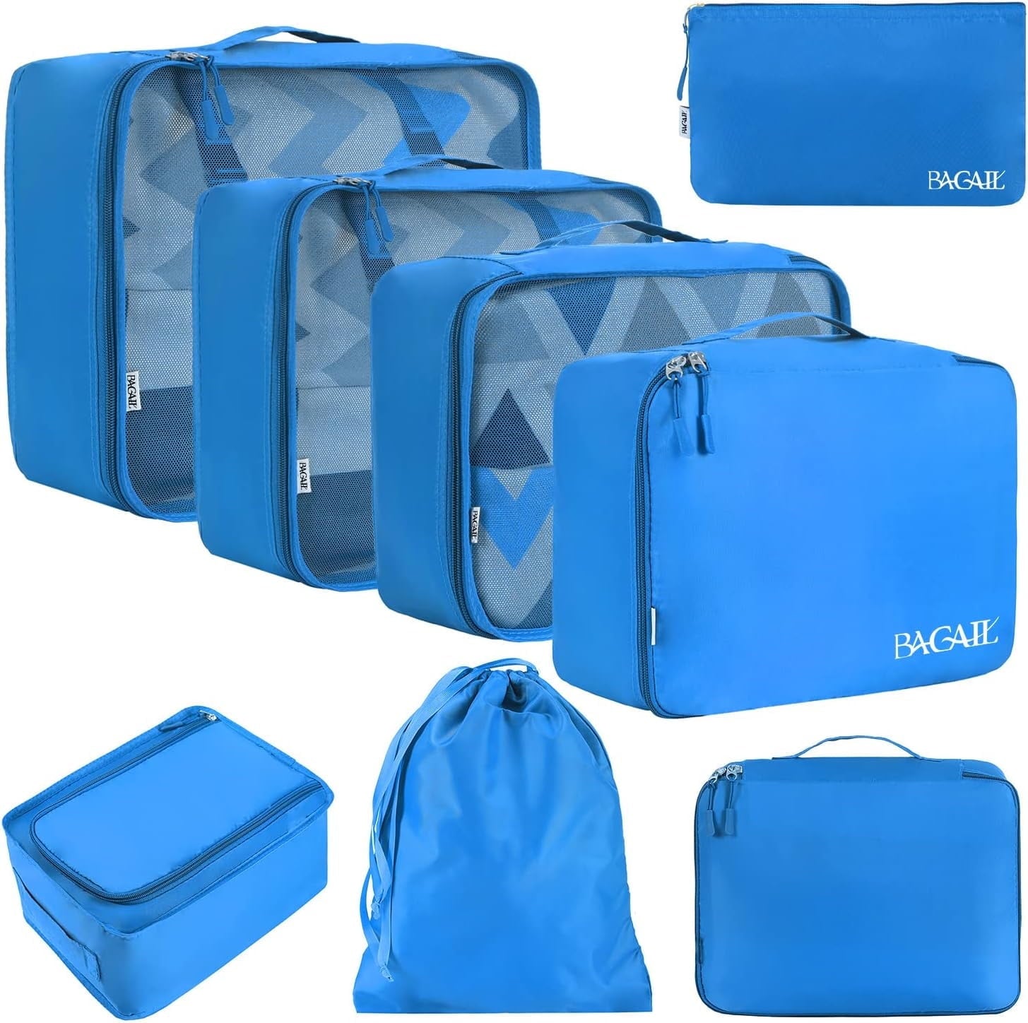 6 Set Packing Cubes Luggage Packing Organizers for Travel Accessories (Beige)
