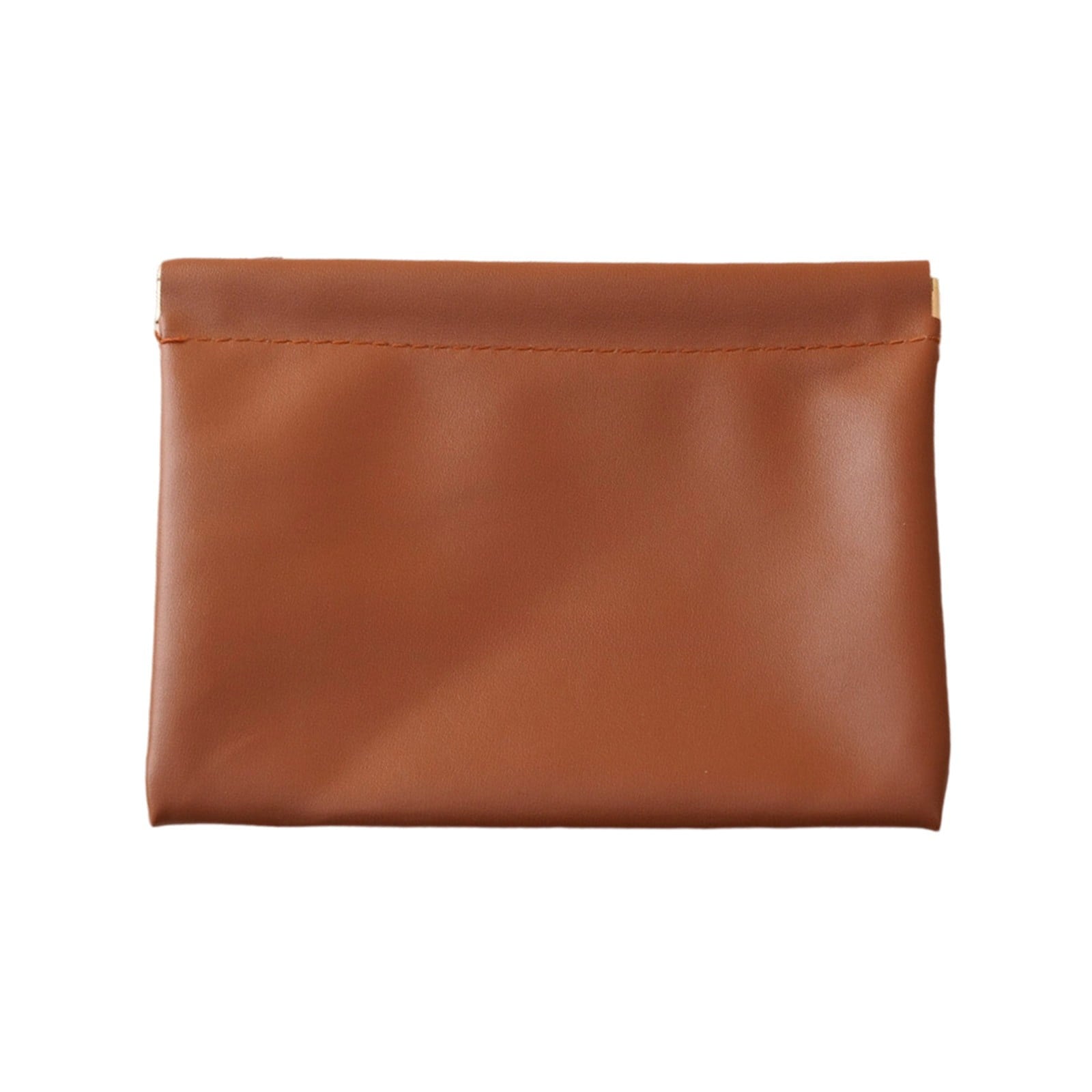 Auto Closing PU Leather Cosmetic Bag, Zipper Free Mini Makeup Pouch, Waterproof Travel Organizer For Jewelry And Headphones, Handy Storage